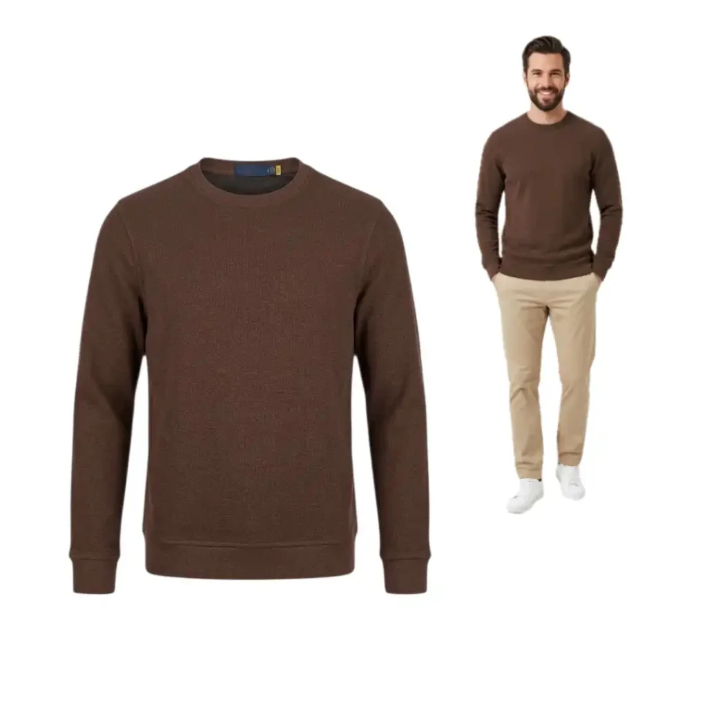 Men's crew neck pullover sweater FABIANI