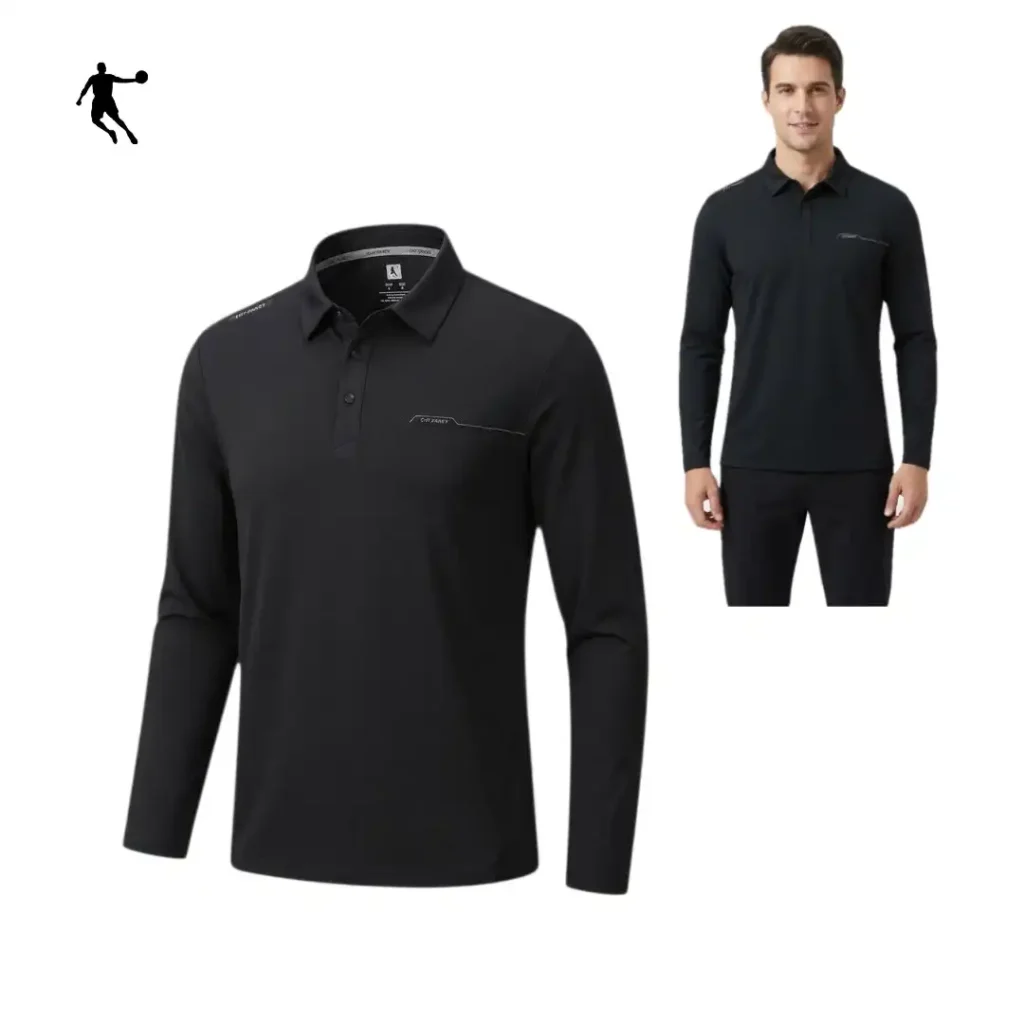 Men's long sleeve polo shirt QIAODAN