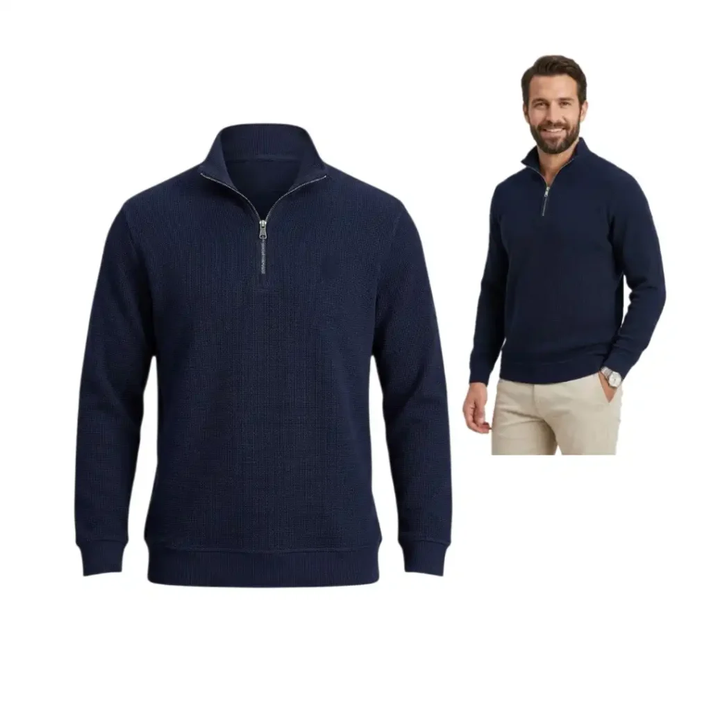 Men's quarter-zip pullover sweater FABIANI